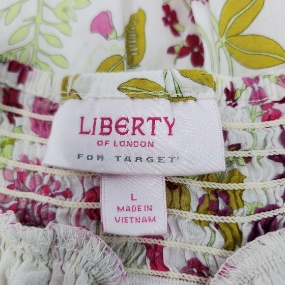 LIBERTY OF LONDON TARGET PINK FLORAL TANK TOP SLEEVELESS BLOUSE GIRLS SIZE LARGE - Picture 10 of 14